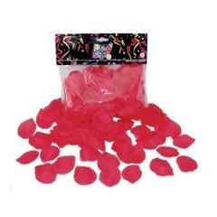 Confetti pétalos de rosas tela rojos x 25 gr