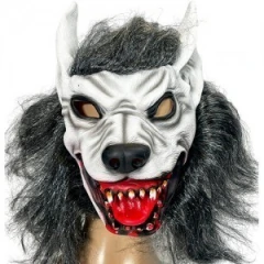 Máscara de látex Lobo Blanco