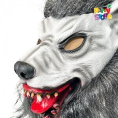 Máscara de látex Lobo Blanco - comprar online
