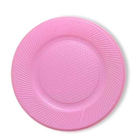 Plato plástico 17cm fucsia x 10 unidades
