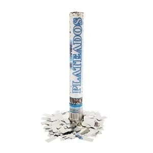 Lanzapapeles cañón 40 cm plateados