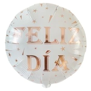 Globo metalizado "Feliz día" 45 cm