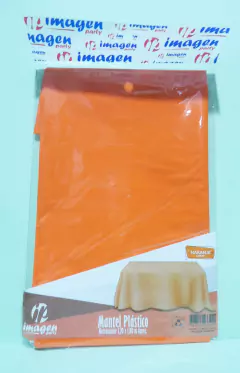 Mantel rectángular plástico color naranja 1,20 x 1,80 mts - comprar online