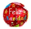 Globo metalizado "Feliz Navidad" 45cm