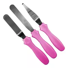 Set x3 espátulas acero (color segun stock)