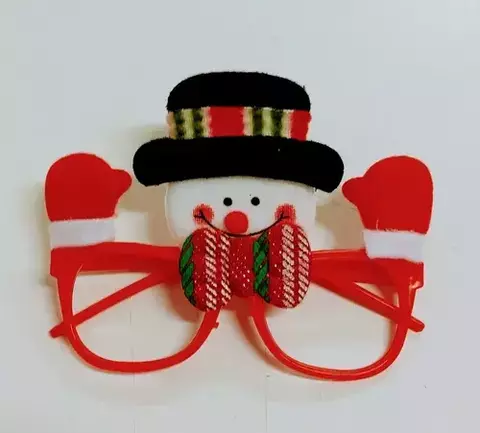 Lentes navideños muñeco de nieve