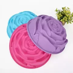 Molde silicona para torta flor rosa