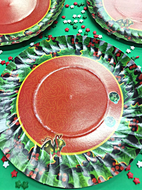 Plato polipapel "Muérdagos" x 6 unidades