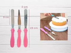 Set x3 espátulas acero (color segun stock) - comprar online