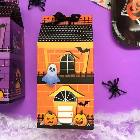 Milkbox halloween naranja x 5 unidades