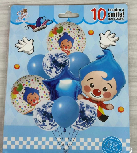 Set globos 10 pcs "Plim Plim"