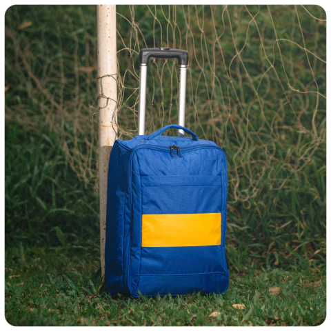 Valija Plegable Ligero Azul y Amarillo - comprar online