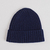 Gorro de Lana 100% Cashmere Azul Canelón Ancho