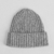 Gorro de Lana 100% Cashmere gris Canelón Ancho