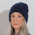 Asi luce tu Gorro de Lana 100% Cashmere Azul Ligero