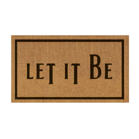 Capacho personalizado: Let it be - Tapete em fibra natural de coco