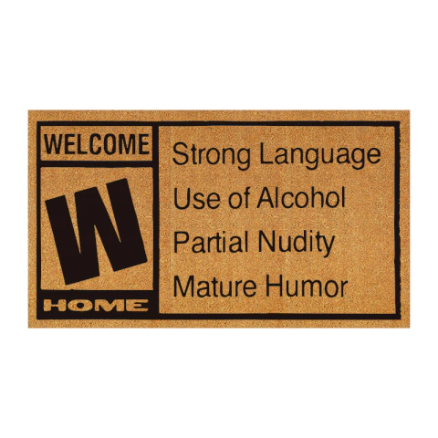 Capacho: Strong Language - Tapete em fibra natural de coco (70x40) - comprar online