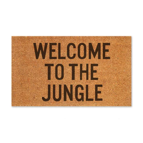 Capacho personalizado: Welcome to the jungle - tapete em fibra natural de coco