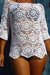 Blusa Dina Branca Crochê