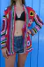 Cardigan Cybele Vermelho Crochê - comprar online