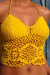 Top Maia Amarelo Crochet