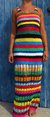 Irene Long Rainbow Dress Crochet