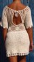 Vestido Irene Cru Curto 3 Crochê - comprar online