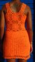 Vestido Irene Laranja Curto Crochê - comprar online