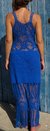 Vestido Irene Azul Longo Crochê - Li Morais Crochet - Roupas em Crochê