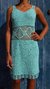 Vestido Irene Verde Água Crochet
