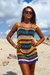 Vestido Sabrina Listrado Crochê - comprar online