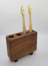 Posacepillos ecológico de madera curada - 4 unidades