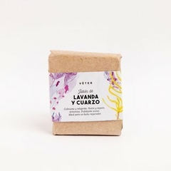 JABÓN VEGETAL ARTESANAL DE LAVANDA Y CUARZO 100 g