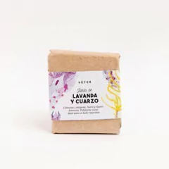 JABÓN VEGETAL ARTESANAL DE LAVANDA Y CUARZO 100 g