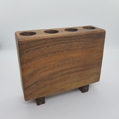 Posacepillos ecológico de madera curada - 4 unidades - comprar online