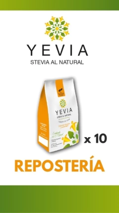 YEVIA HOJAS DE STEVIA NATURAL EN POLVO PARA REPOSTERÍA 50 GR PACK 10 UNIDADES