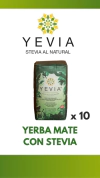 YEVIA YERBA MATE CON STEVIA DULCE POR NATURALEZA BOLSA 500 GR PACK 10 UNIDADES