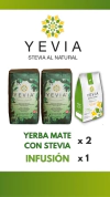 KIT YEVIA YERBA MATE CON STEVIA X 2 UNIDADES + STEVIA EN HOJAS INFUSION DE REGALO