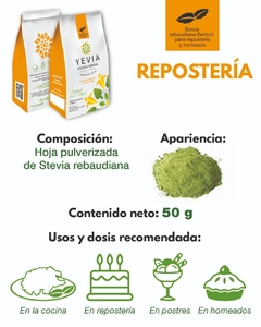 YEVIA STEVIA NATURAL PACK 10 UNIDADES MIXTO HOJAS INFUSION + POLVO REPOSTERÍA en internet
