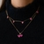 COLAR 5 GOTAS ROSA ESPAÇADAS na internet