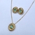 CONJUNTO METAL OVAL CRISTAL VERDE - comprar online