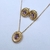 CONJUNTO METAL OVAL CRISTAL ROXO - comprar online