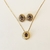 CONJUNTO METAL OVAL CRISTAL ROXO na internet