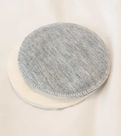 Protectores mamarios de algodon Gris y crema - Camisones y pijamas de lactancia ,lencería material de diseño