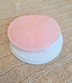 Protectores mamarios de algodón Rosa y Blanco