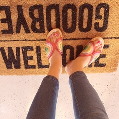 Sandalias Rainbow metalizadas