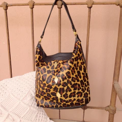 Cartera Vonnie Negra y Print Marron
