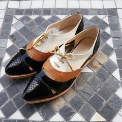 Mocasín Santino Negro y Suela - comprar online