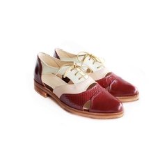 Mocasín Santino Bordo y Nude - comprar online