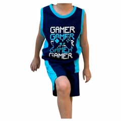 Pijama Infantil Remera Y Short Gamer